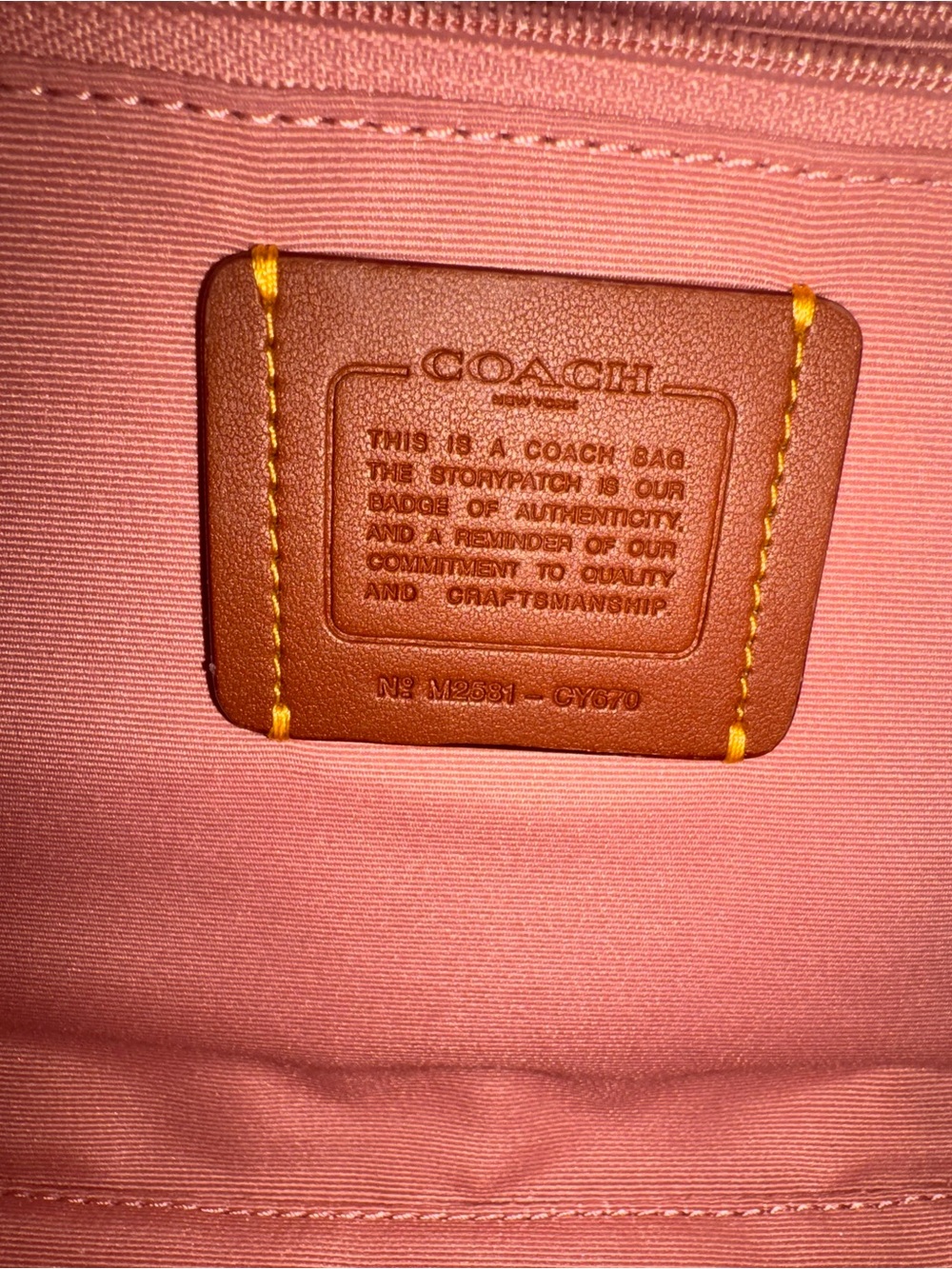 Coach Signature Leather Small Maggie Tote Pink Petal - Picture 2 of 4